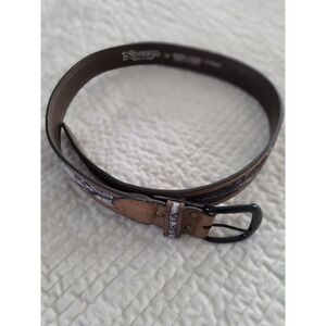 Nocona Belt Co. Camo Mossy Oak Leather Belt Hunting Hiking Gorpcore Size 36